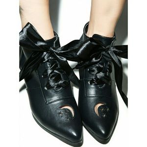 YRU “Aura” Black Vegan Leather Boots